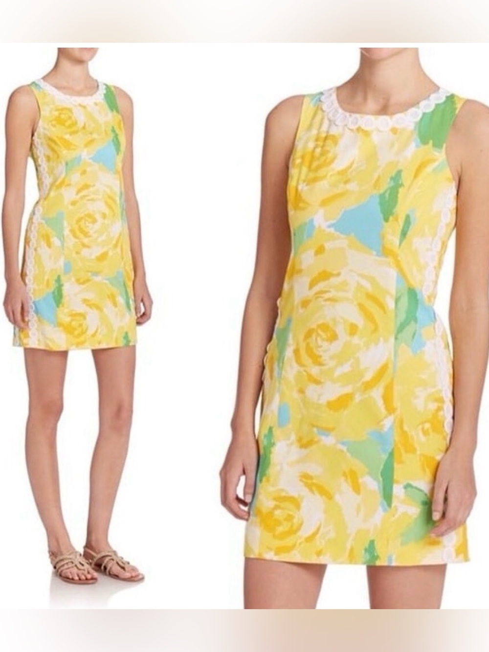 Lilly Pulitzer Mila Shift Dress Sunglow Yellow First Impressions Size 0